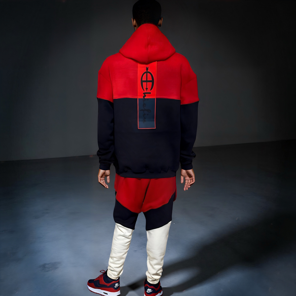 ^CHAMPION CHIEFIN’^ (RED-NAVY-WHITE) FULL HOODED SWEATSUITS (UNISEX)