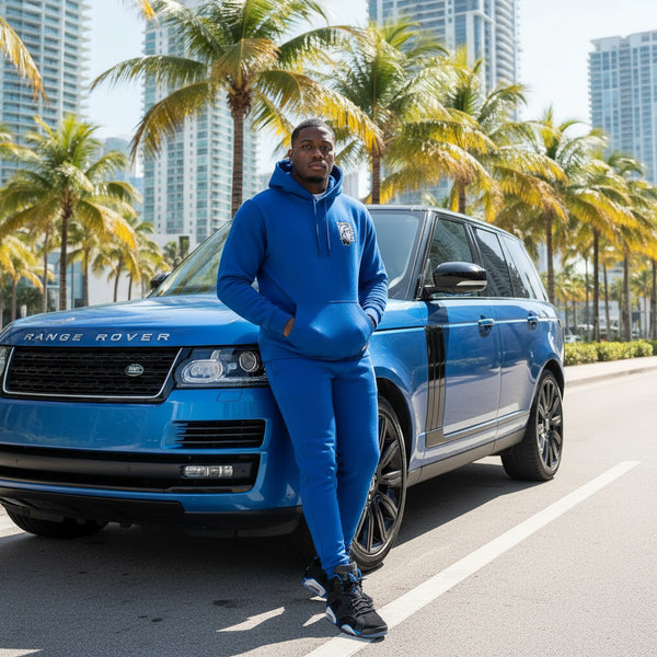 *HUSTLE GANG* (BLUE) ~HSTL~ •HOODED SWEATSUITS•