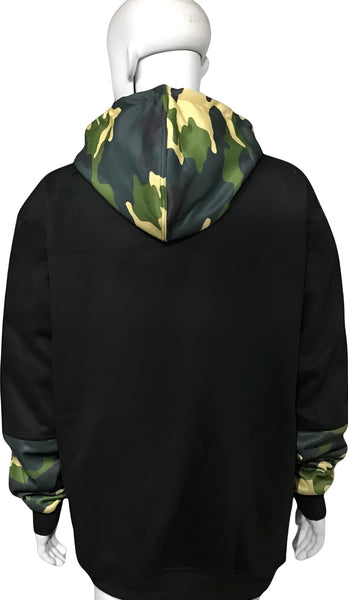 ^CHIEFIN’ ADI-FEATHER^ (GREEN CAMOUFLAGE) LUX ZIP UP HOODIES (CUT & SEW)