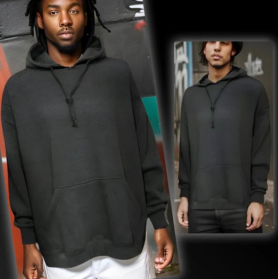 ^COTTON BEST^ (DARK GREY) PULLOVER HOODIES (HIGH QUALITY COTTON BLENDS)