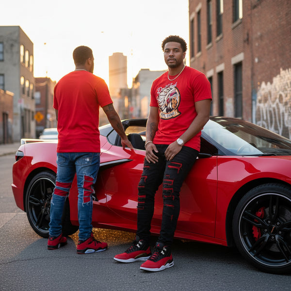 *HUSTLE GANG* (RED) ~DON’T FEED THE ANIMALS~ •SHORT SLEEVE TEE•