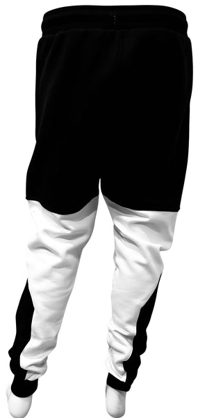 ^CHIEFIN’^ (BLACK-WHITE) JOGGER SWEATPANTS (CUT & SEW)