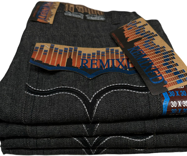 ^Red BBQ Clothing Company^ (REMIXED) DENIM JEANS (DARK NAVY) FOR MEN ~Premium Raw Denim Collection~