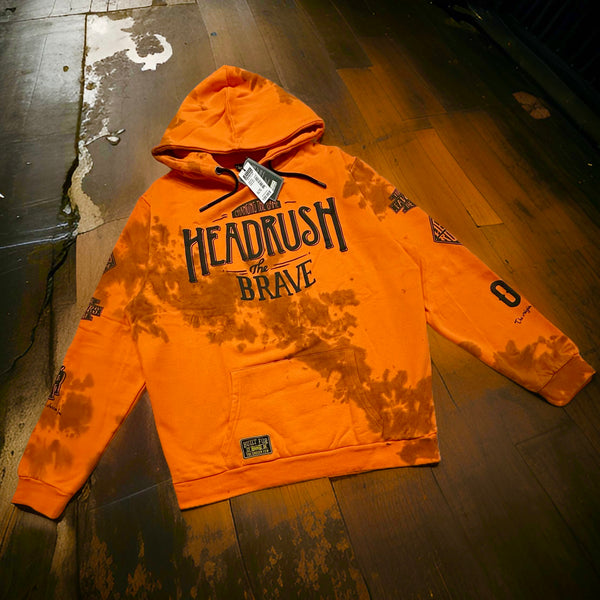 *HEADRUSH* (Orange Wash) ~The Brave~ Pullover Hoodie