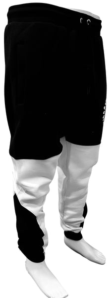 ^CHIEFIN’^ (BLACK-WHITE) JOGGER SWEATPANTS (CUT & SEW)