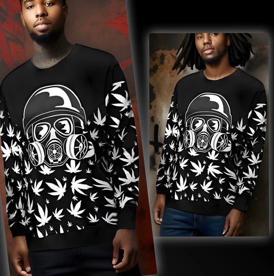 ^MAXI MILIAN^ (BLACK) ~420 WEED ARMY~ CREWNECK SWEATSHIRT