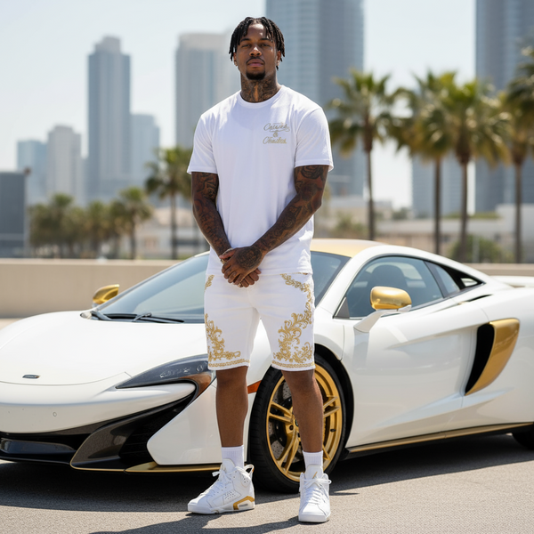 *CROOKS & CASTLES* (WHITE) ~HALF WAY CROOKS~ SHORT SLEEVE T-SHIRTS