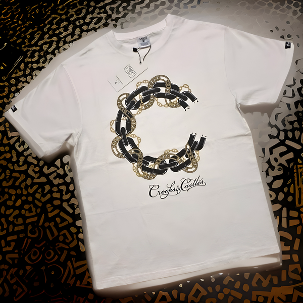 *CROOKS & CASTLES* (WHITE) *C-CHAIN* SHORT SLEEVE T-SHIRT