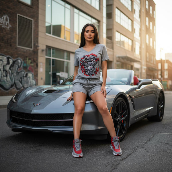 *CROOKS & CASTLES* (GREY) ~BANDUSA CHAIN~ WOMEN’S T-SHIRT