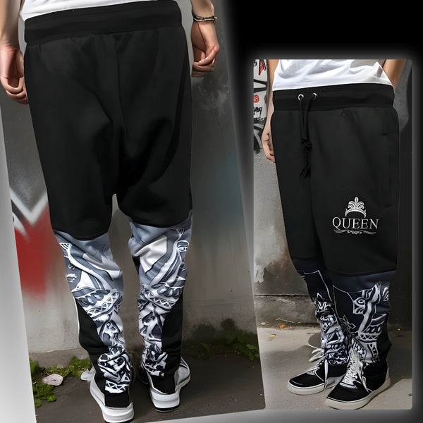 ^QUEEN OF HEARTS^ ~LUXURY JOGGER SWEATPANTS~ (CUT & SEW) (EMBROIDERED LOGO)