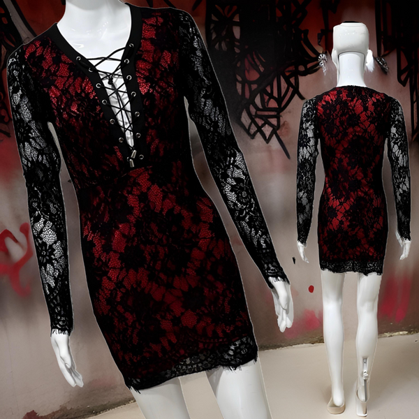 ^DRESSES^ (Black-Red) BY *3R STREETWEAR*