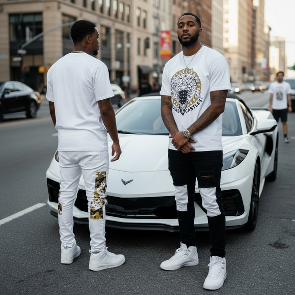 *CROOKS & CASTLES* (WHITE) ~BANDUSA CHAIN~ T-SHIRTS