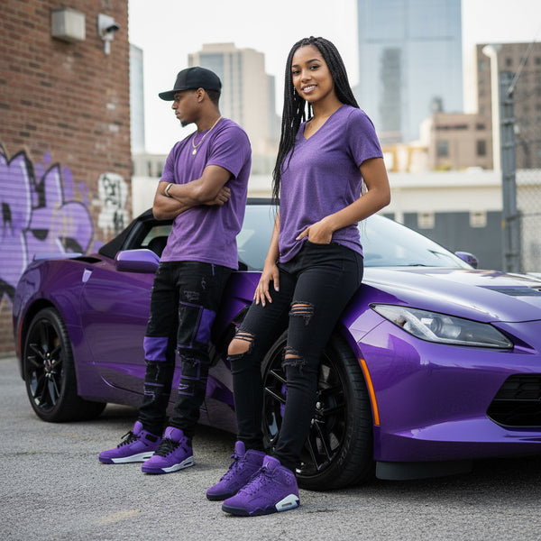 *BELLA CANVAS* (PURPLE) LIGHTWEIGHT T-SHIRTS FOR WOMEN