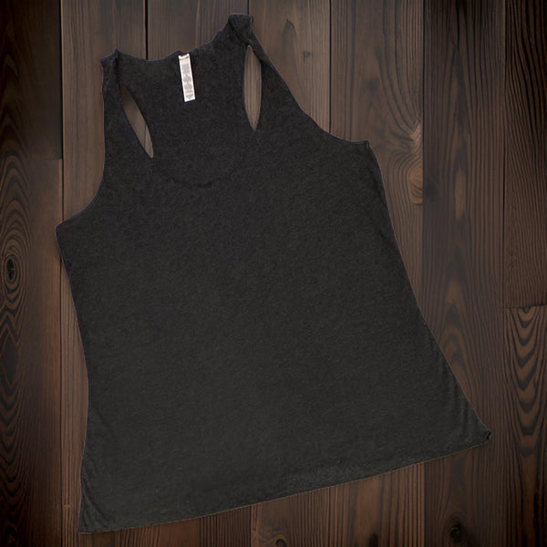 *BELLA CANVAS* ~DARK GREY~ RACER BACK TANK TOPS FOR WONEN (LIGHTWEIGHT)