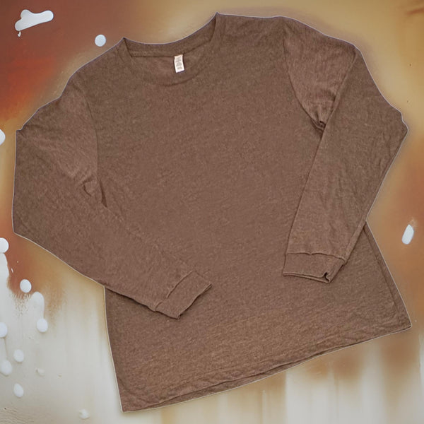 *BELLA CANVAS* ~CHOCOLATE BROWN~ LONG SLEEVE TEES FOR WOMEN (LIGHTWEIGHT)