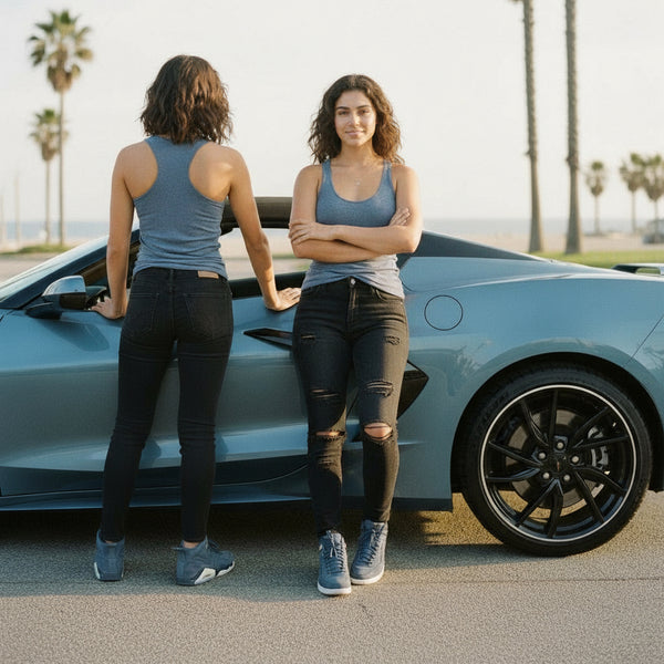 *BELLA CANVAS* ~BLUE~ RACERBACK TANK TOPS (LIGHTWEIGHT)