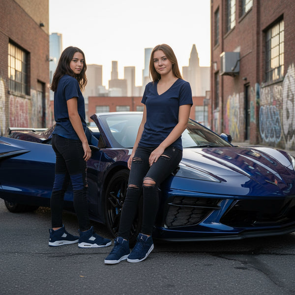 *BELLA CANVAS* ~NAVY BLUE~ T-SHIRTS FOR WOMEN (LIGHTWEIGHT)