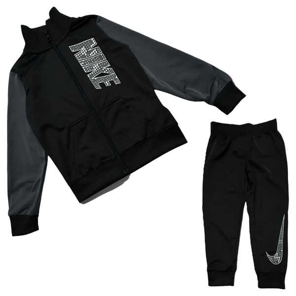 *NIKE* (BLACK) BOYS TRACKSUITS (2-PIECE SET)