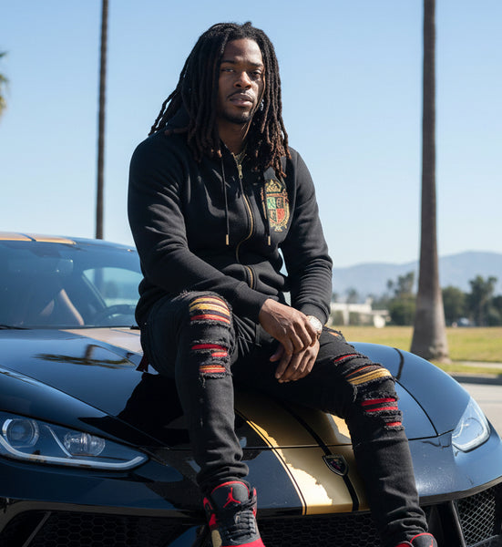 *FINALLY FAMOUS* (BLACK) ZIP UP HOODIES