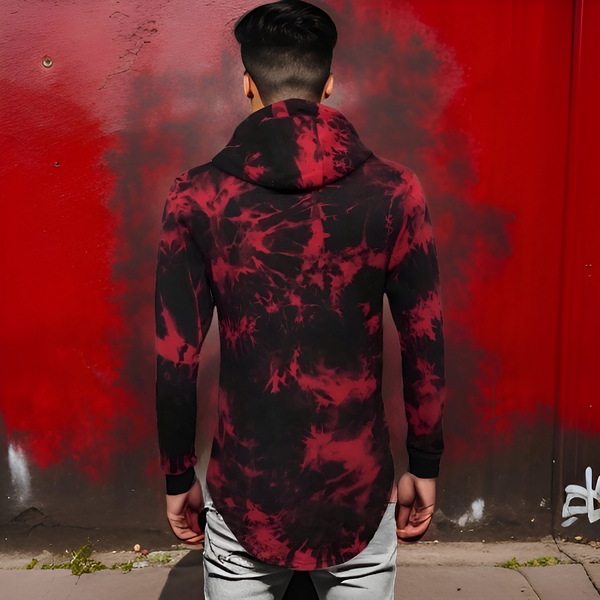 ^CAMP CLOTHING CO.^ *SAVAGE* 3D FOIL PRINT ACID WASH PULLOVER HOODIES