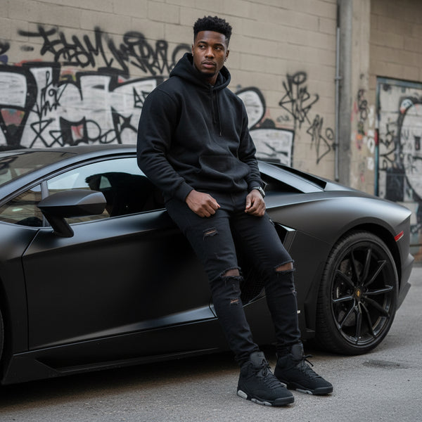 *COTTON BEST* (BLACK) PULLOVER HOODIES (PRE-SHRUNK)