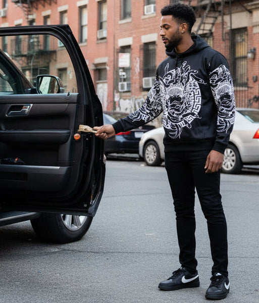 *C&C* (BLACK) PULLOVER HOODIES (FLEECE LINED)
