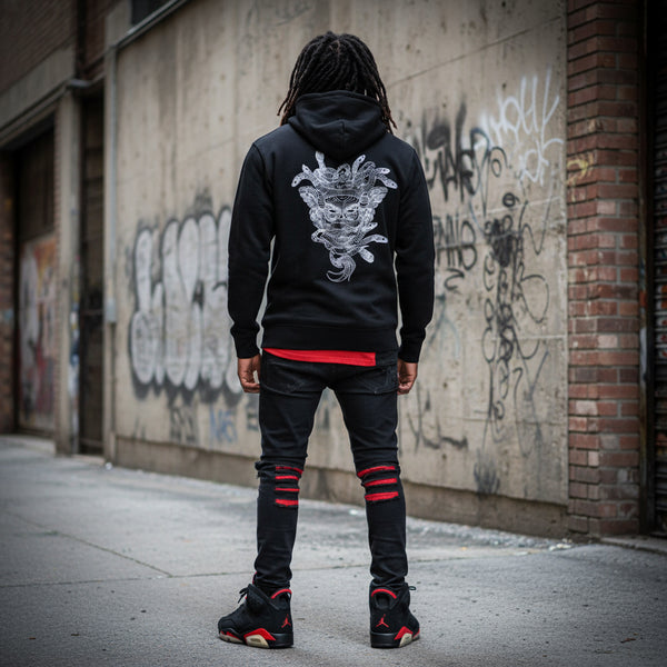*CROOKS & CASTLES* (BLACK) ~MIDNIGHT BANDUSA~ PULLOVER HOODIES FOR MEN