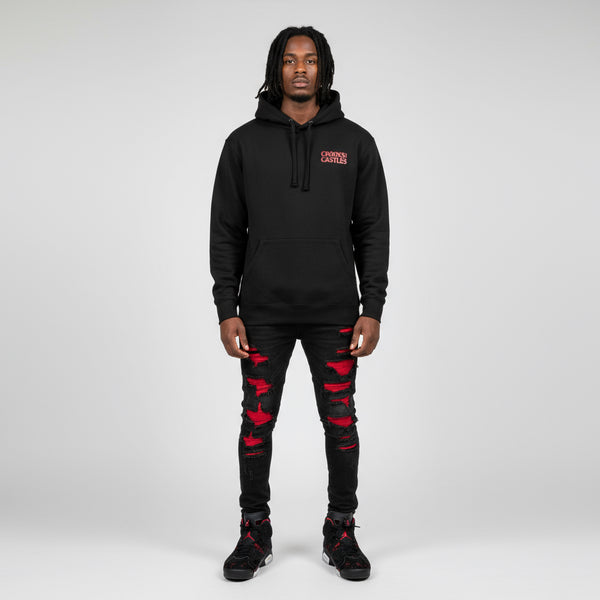 *CROOKS & CASTLES* (BLACK) ~MIDNIGHT BANDUSA~ PULLOVER HOODIES FOR MEN