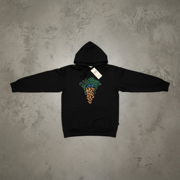 *CROOKS & CASTLES* (BLACK) ~JUNGLE SNOOKA BANDUSA~ PULLOVER HOODIES FOR MEN