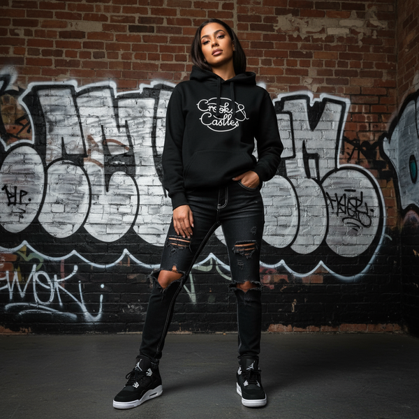 *CROOKS & CASTLES* (BLACK) PULLOVER HOODIES FOR WOMEN