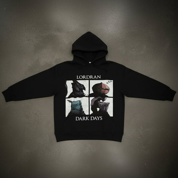 *DESIGN BY HUMANS* (BLACK) ZIP UP HOODIE (DISTRESSED LOGO STYLE)