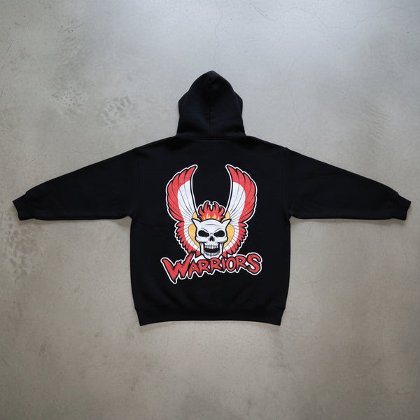 *DESIGN BY HUMANS* (BLACK) ZIP UP HOODIES (DISTRESSED LOGO STYLE)