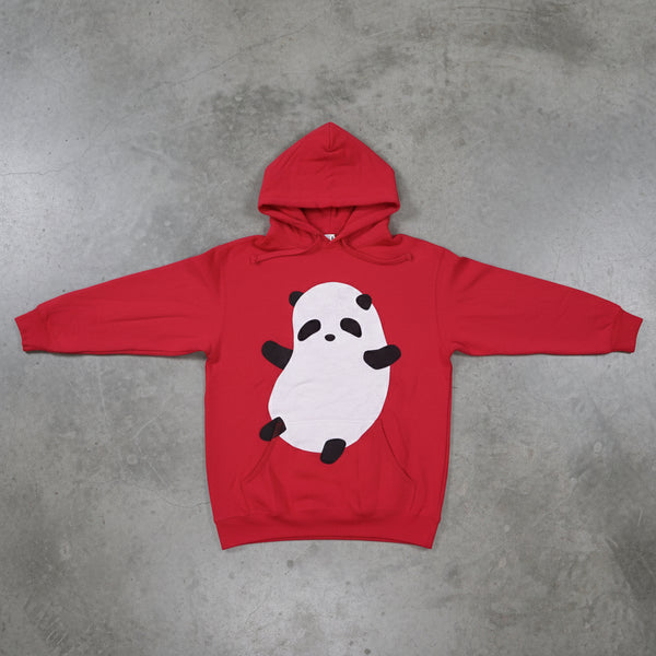 *DESIGN BY HUMANS* (RED) PULLOVER HOODIE (DISTRESSED LOGO STYLE)