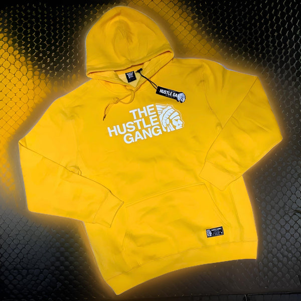*HUSTLE GANG* (YELLOW GOLD) PULLOVER HOODIES