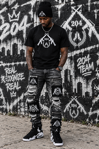 *204 LA FAMILLIA* •TEAM AK• winter beanies (Embroidered)(Black)