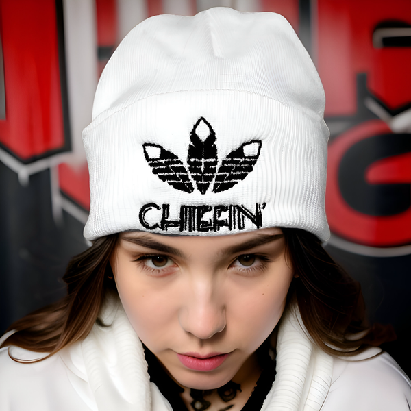 *Chiefin’* winter beanies (Embroidered)(White)