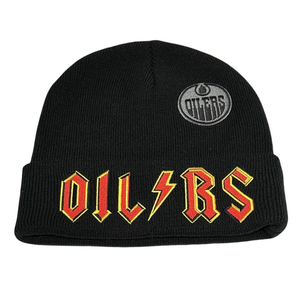 *EDMONTON OILERS* ~AC/DC Style Logo~ Winter Beanie by Mitchell & Ness