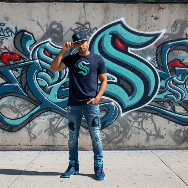 *Seattle Kraken* snapback hats by Mitchell & Ness
