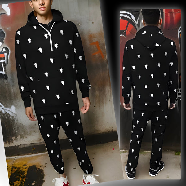 ^CROOKS & CASTLES^ (BLACK) ~SILHOUETTE~ EMBROIDERED SWEATSUITS FOR MEN