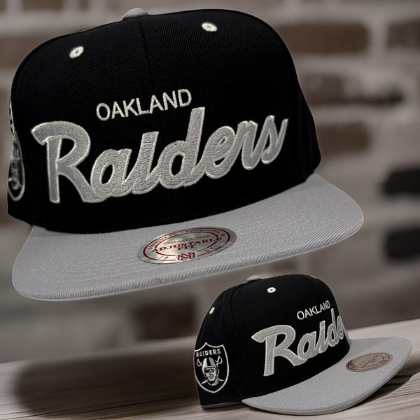 *Oakland Raiders* snapback hats by Mitchell & Ness