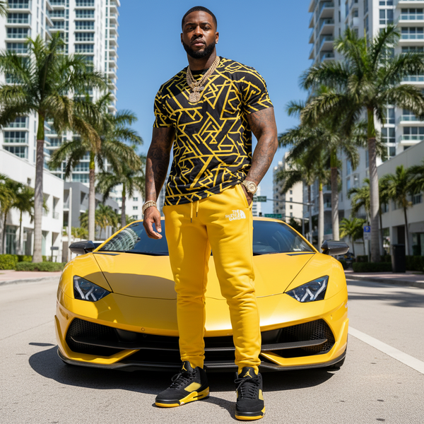 *HUSTLE GANG* (YELLOW GOLD) •JOGGER SWEATPANTS•