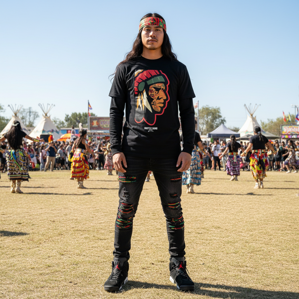 *HUSTLE GANG* (BLACK) •LONG SLEEVE T-SHIRT•