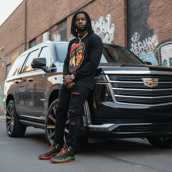 *HUSTLE GANG* (BLACK) •LONG SLEEVE T-SHIRT•