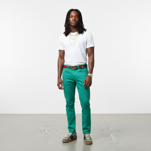 *VICTORIOUS* (GREEN SKINNY FIT) ~DENIM JEANS FOR MEN~