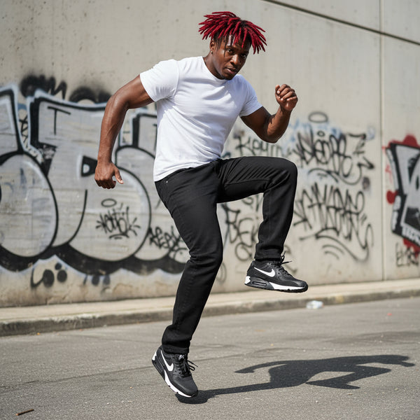 *URBAN STAR* DENIM JEANS  (BLACK) (WAIST 42” X 31” INSEAM)