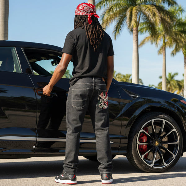 *DENIM* BAGGY JEANS 90’S STYLE (BLACK)