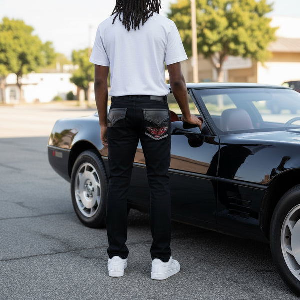 *REFLEX* ~DENIM JEANS~ (RED BANDANA POCKET) FOR MEN