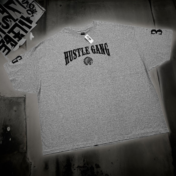 *HUSTLE GANG* (GREY) ~HG 32~ T-SHIRTS FOR MEN