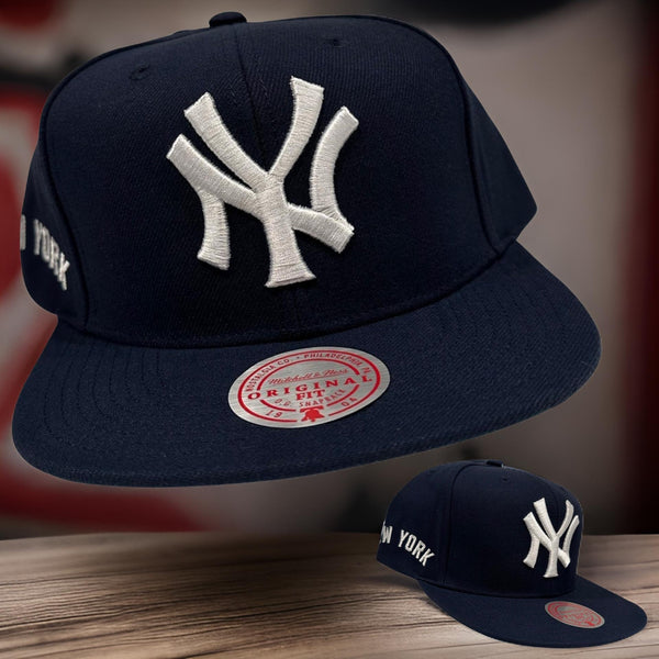 *New York Yankees* (DARK BLUE) snapback hats by Mitchell & Ness