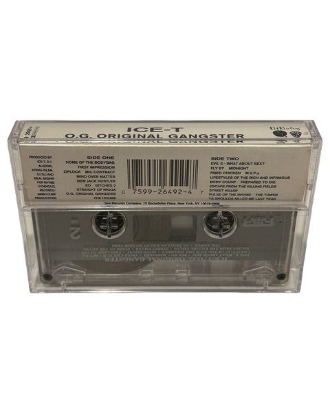 •ICE-T - ORIGINAL GANGSTER• ~1991 OG PRESSINGS~ (CASSETTE TAPE)